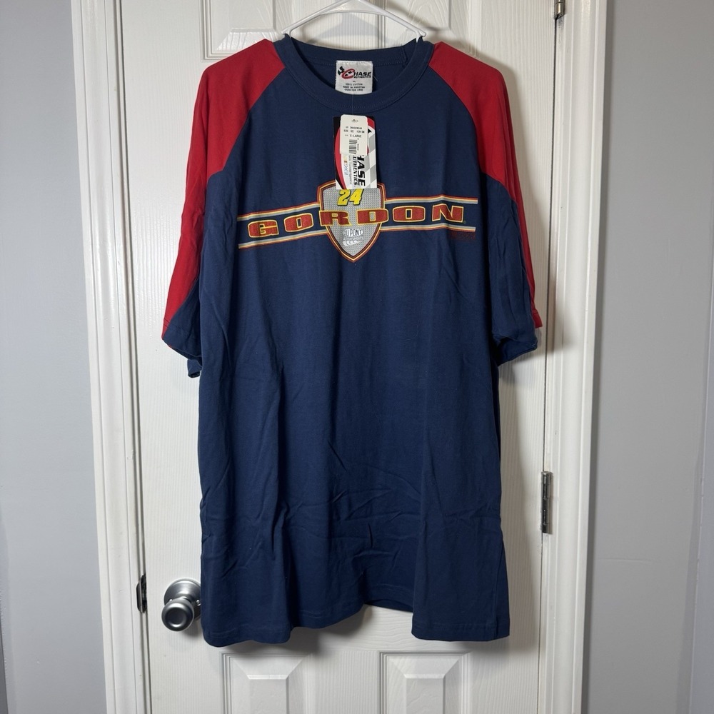 NWT Vintage NASCAR Jeff Gordon #24 T-Shirt Men's XL Blue & Red